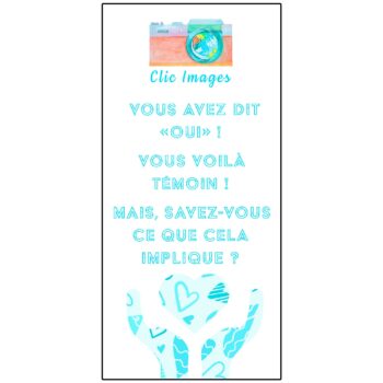 Témoins de Mariage - dépliant trois volets