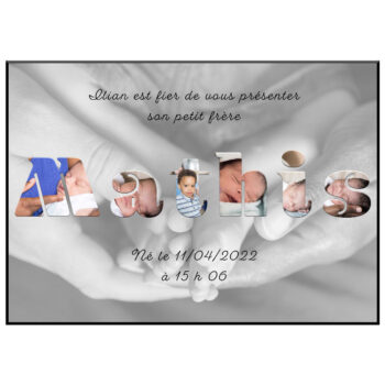 Votre photographie originale "Naissance" à personnaliser (par nos équipes !) COULEUR